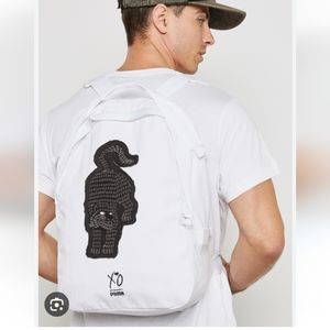 👍PUMA x X🖤O Backpack in Puma White, Black Cat 👀unusual backpack 👀